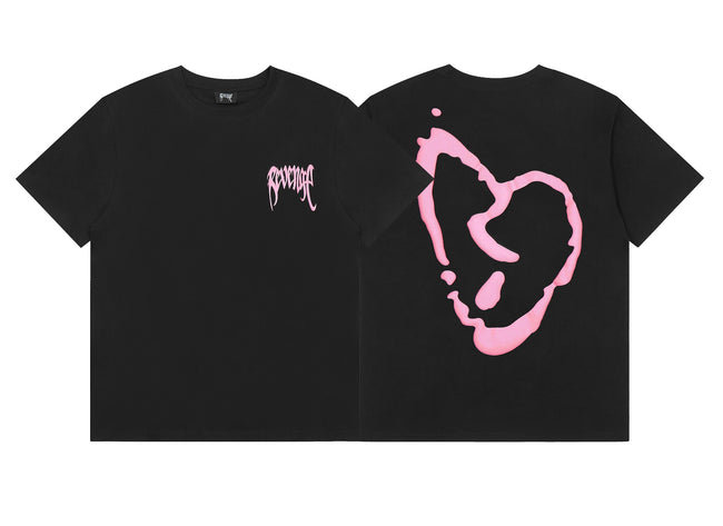 REVENGE Pink Skull Graphic T-Shirt Hover Image