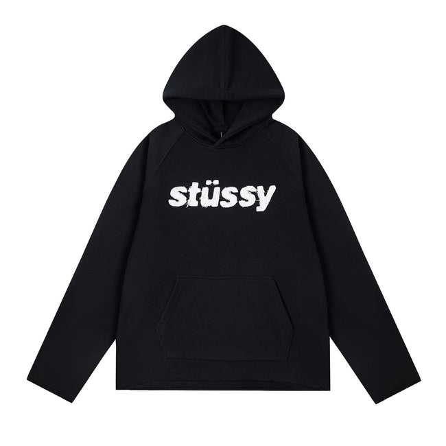 STUSSY Basic Logo Hoodie – Black Hover Image
