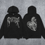 REVENGE Rhinestone Heart Graphic Hoodie