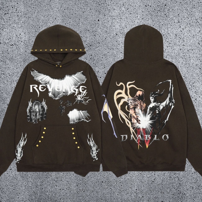 REVENGE Diablo Graphic Fleece Hoodie Hover Image