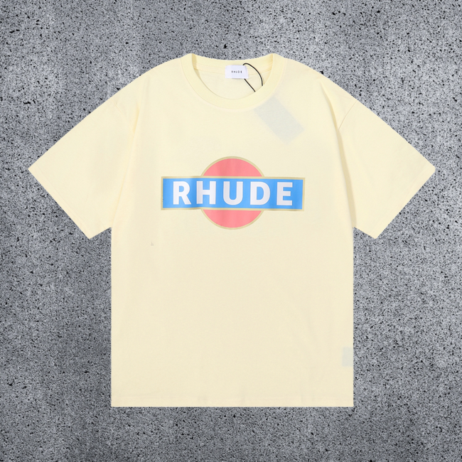 RHUDE Logo Graphic T-Shirt – Cream Hover Image