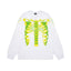STUSSY Ribcage Graphic Long Sleeve Tee – White