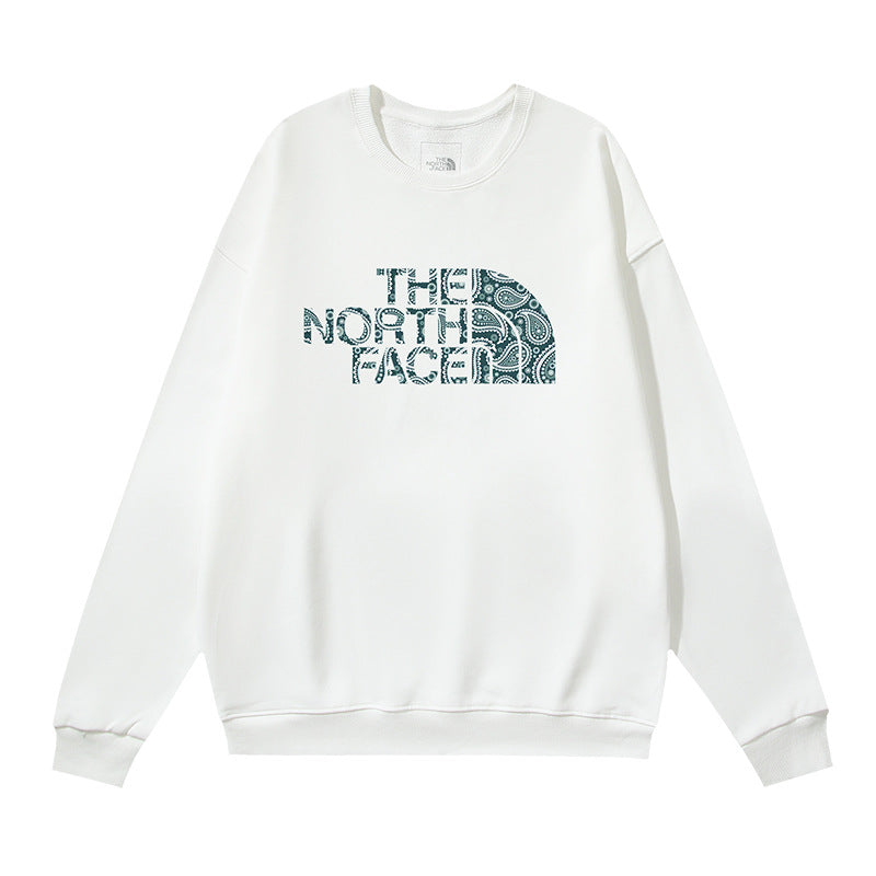 The North Face Paisley Half Dome Logo Crewneck Sweatshirt – White