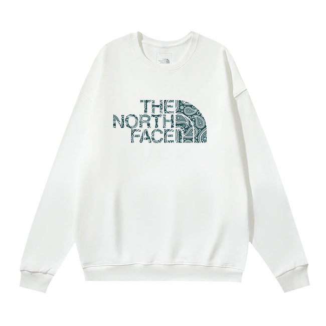 The North Face Paisley Half Dome Logo Crewneck Sweatshirt – White Hover Image