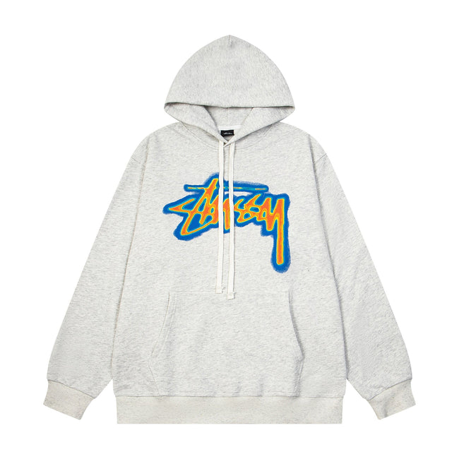 STUSSY Stock Logo Pullover Hoodie – Grey Hover Image