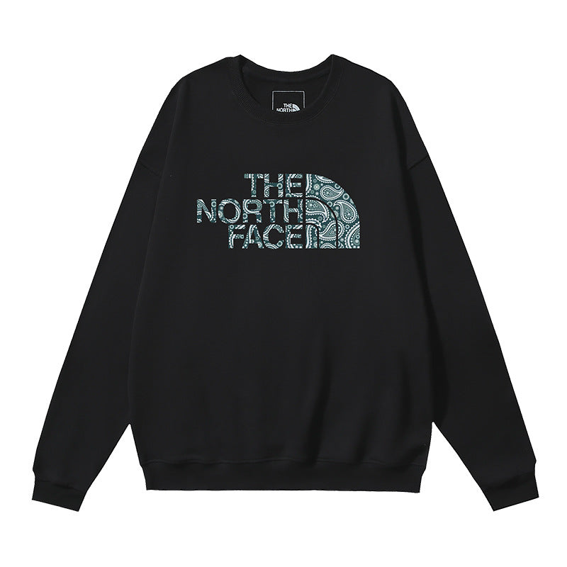 The North Face Paisley Half Dome Logo Crewneck Sweatshirt – Black