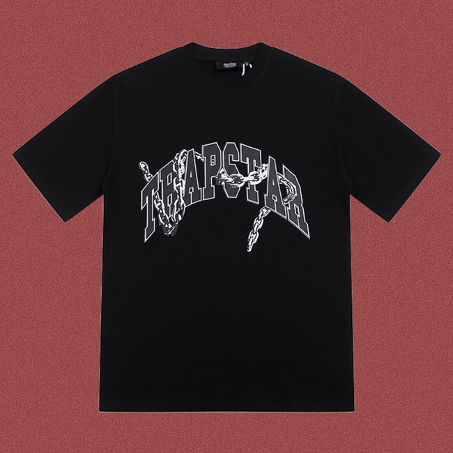 TRAPSTAR Black Chain Logo T-Shirt Hover Image