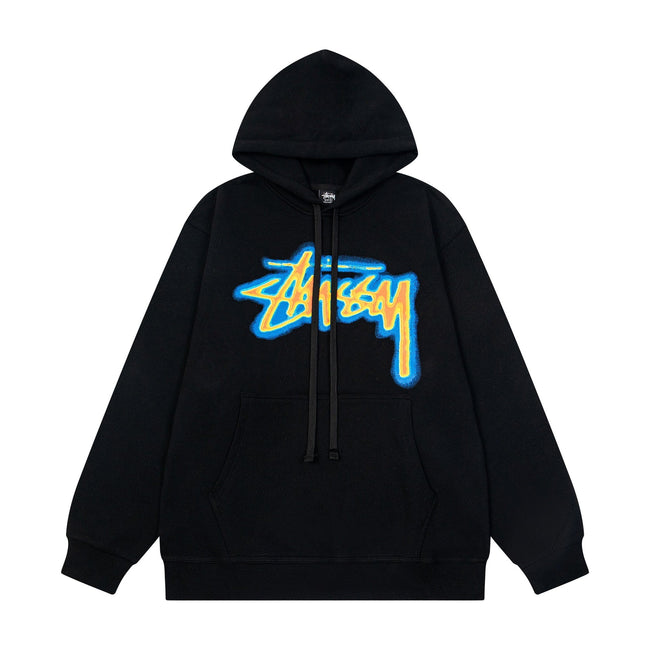 STUSSY Stock Logo Pullover Hoodie – Black Hover Image