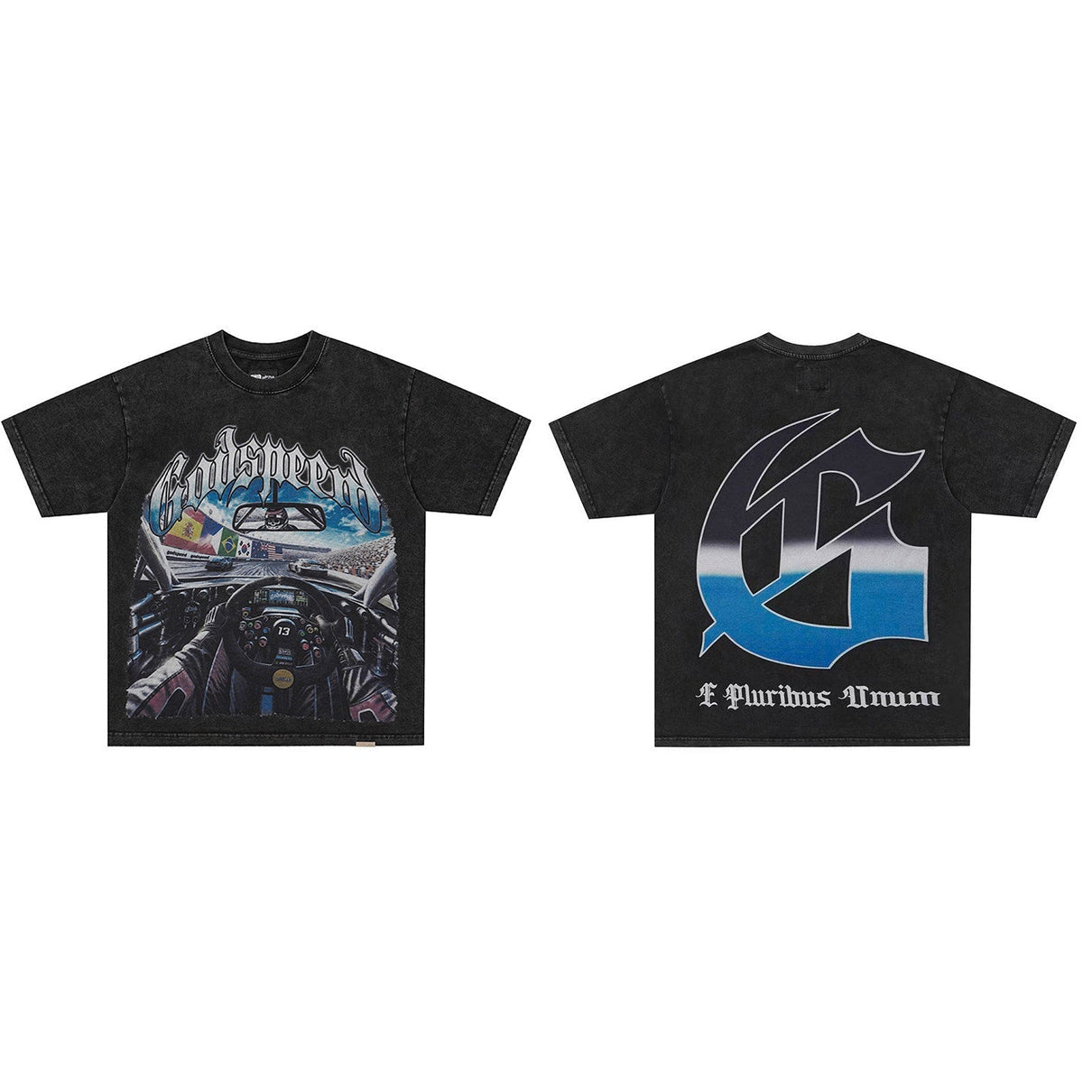 GodSpeed Racing Washed Black T-Shirt