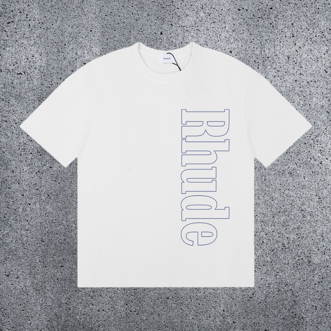 RHUDE Vertical Logo T-Shirt – White Hover Image