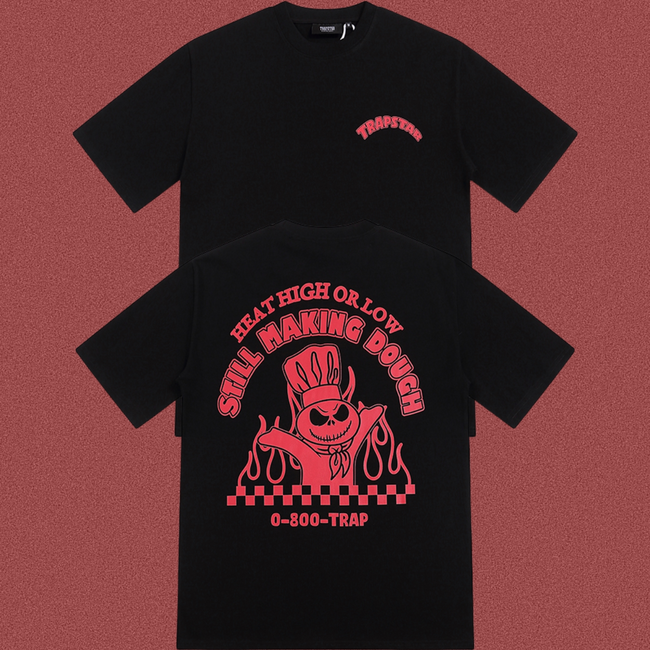 TRAPSTAR Black Red Graphic T-Shirt Hover Image