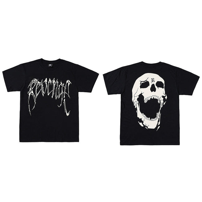 REVENGE Skull Graphic T-Shirt Hover Image