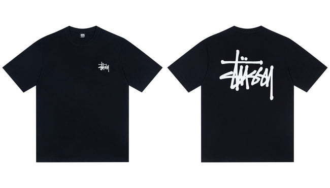 STUSSY Big Logo Black T-Shirt Hover Image