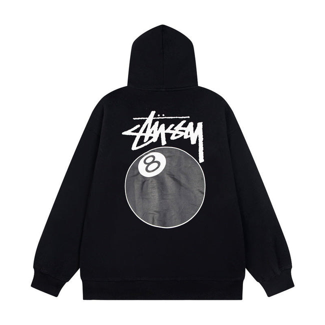 STUSSY 8 Ball Graphic Pullover Hoodie – Black Hover Image