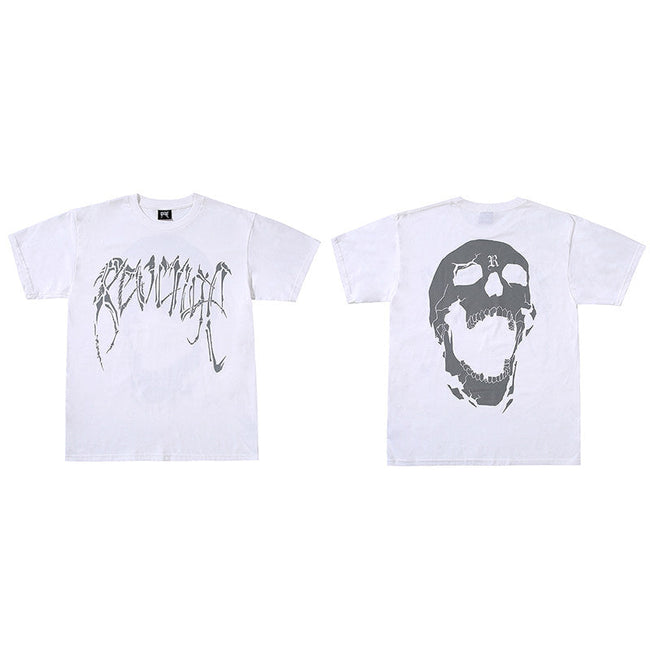 REVENGE Skull Graphic T-Shirt Hover Image