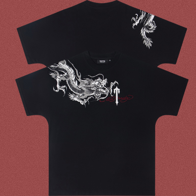 TRAPSTAR Dragon Graphic T-Shirt Black Hover Image