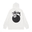 STUSSY 8 Ball Graphic Pullover Hoodie – White