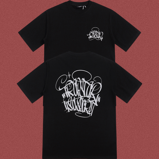 TRAPSTAR Black Graffiti Logo T-Shirt Hover Image