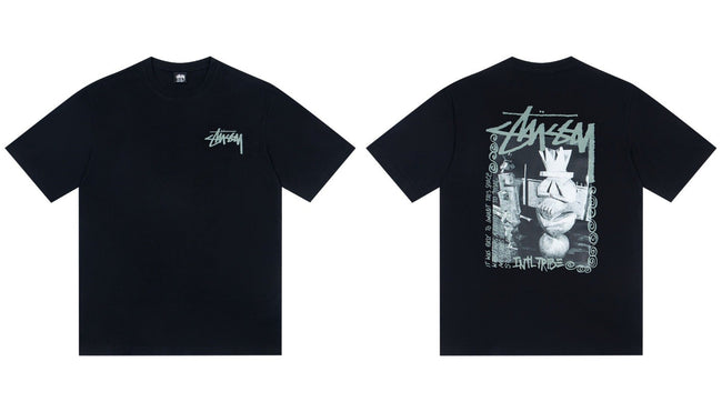STUSSY Graphic Logo Print T-Shirt Hover Image