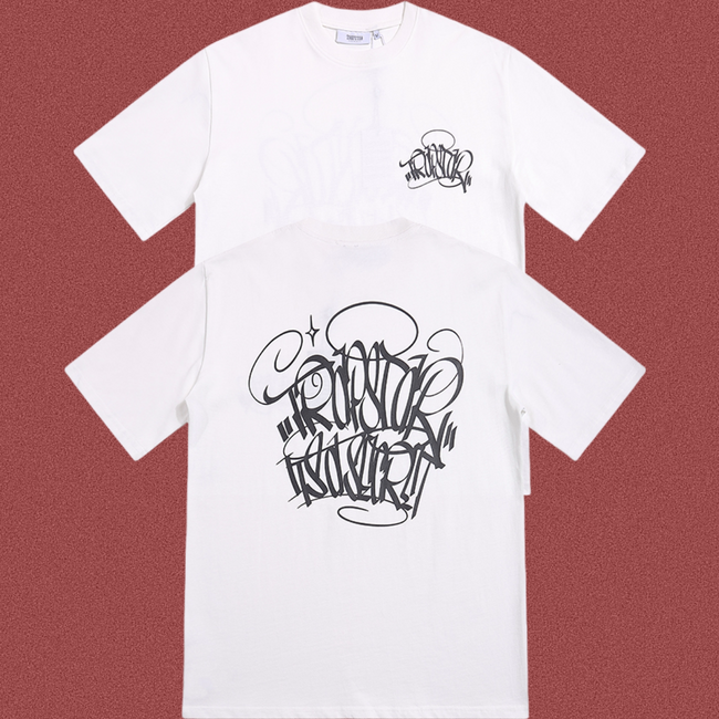 TRAPSTAR White Graffiti Logo T-Shirt Hover Image