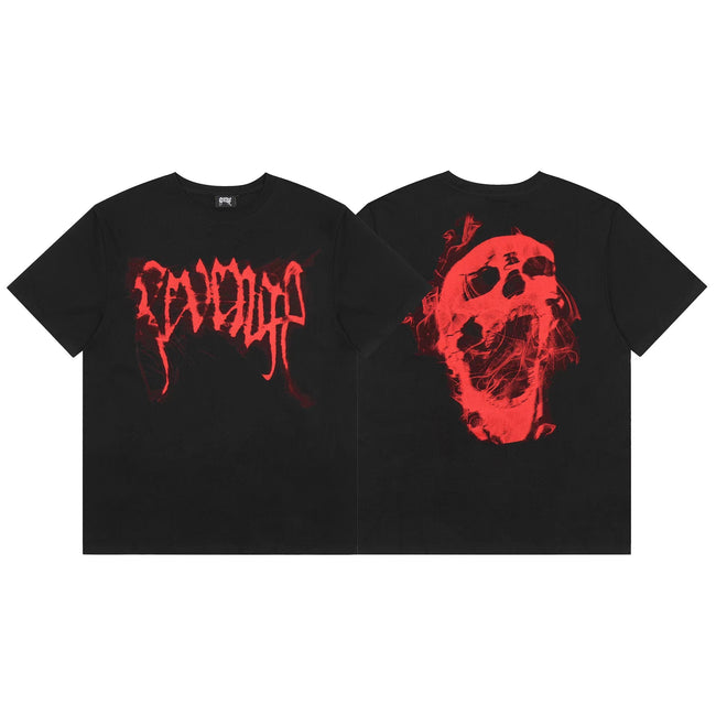 REVENGE Red Skull Graphic T-Shirt Hover Image