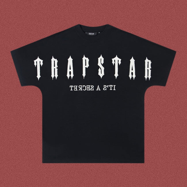 TRAPSTAR Gothic Logo Black T-Shirt Hover Image