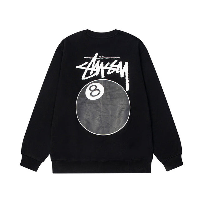 STUSSY 8 Ball Graphic Crewneck – Black Hover Image