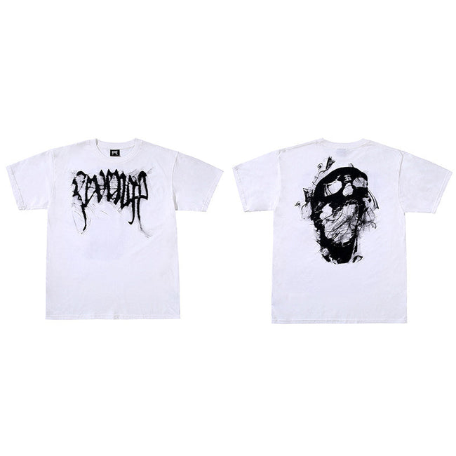 REVENGE Black Skull Graphic T-Shirt Hover Image