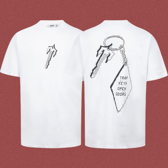 TRAPSTAR Keys Graphic T-Shirt White Streetwear Tee Hover Image