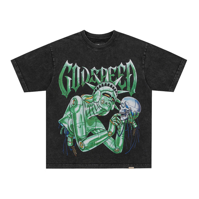 GodSpeed Street Skull Graphic T-Shirt Hover Image