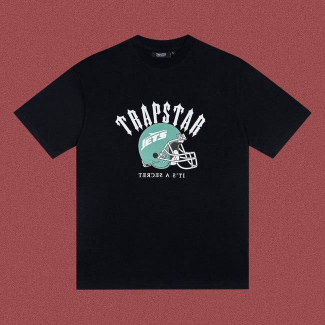 TRAPSTAR Helmet Graphic T-Shirt Black Streetwear Tee Hover Image
