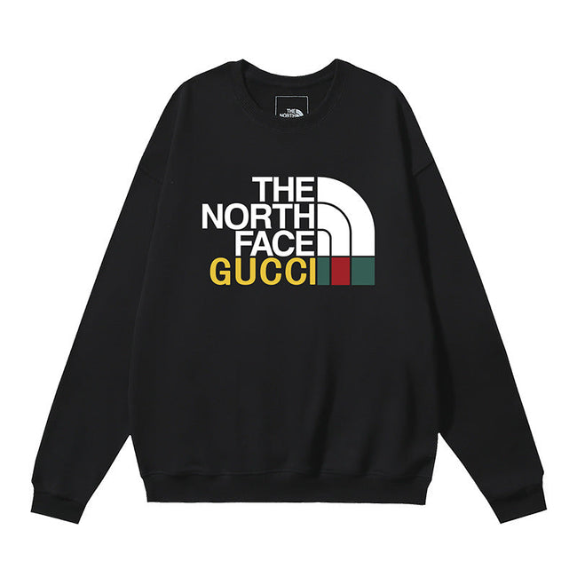 The North Face x Gucci Signature Logo Crewneck Sweatshirt – Black Hover Image