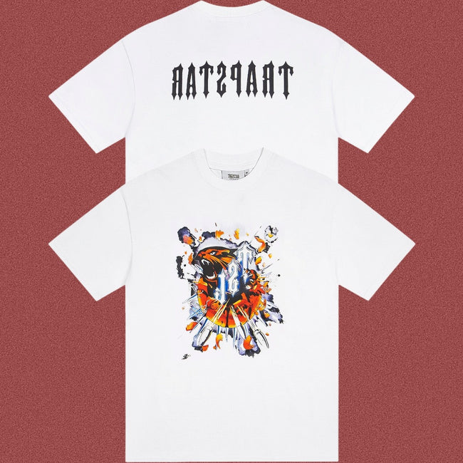 TRAPSTAR Graphic Flame Print Streetwear T-Shirt Hover Image