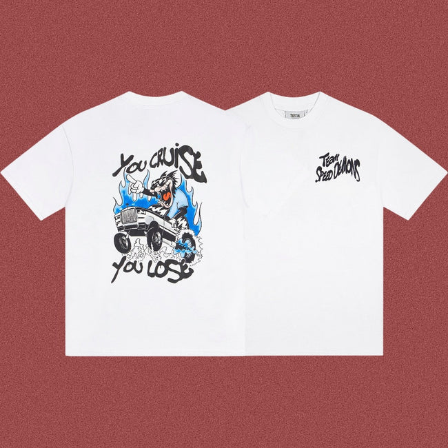 TRAPSTAR Cartoon Car Graphic Streetwear T-Shirt Hover Image