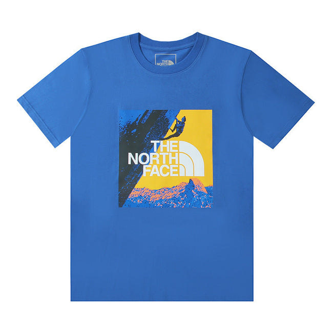 The North Face Mountain Block Blue T-Shirt Hover Image