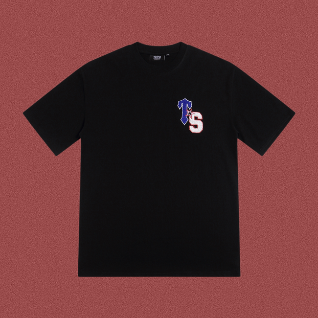 TRAPSTAR TS Logo Towel Embroidery T-Shirt Black Hover Image
