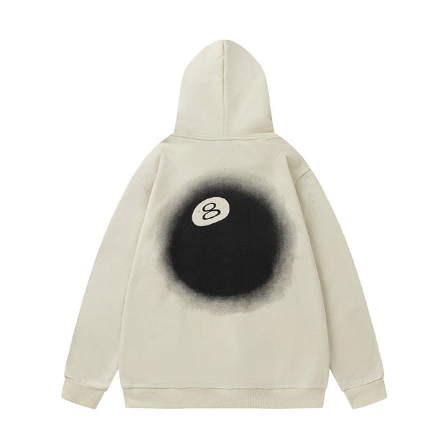 STUSSY 8 Ball Zip Hoodie Cream Hover Image