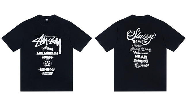 STUSSY Global Cities Logo Graphic T-Shirt Hover Image
