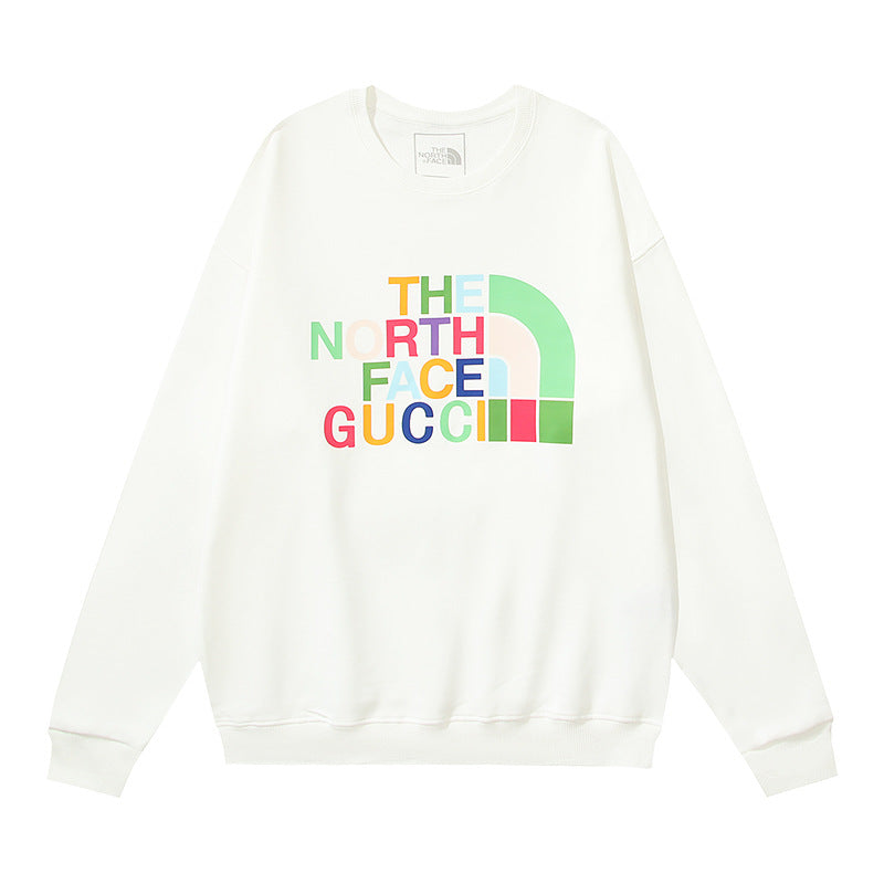 The North Face x Gucci Multicolor Logo Crewneck Sweatshirt – White