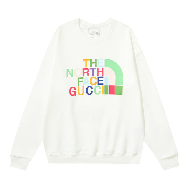 The North Face x Gucci Multicolor Logo Crewneck Sweatshirt – White Hover Image