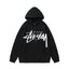 STUSSY Big Logo Pullover Hoodie Black