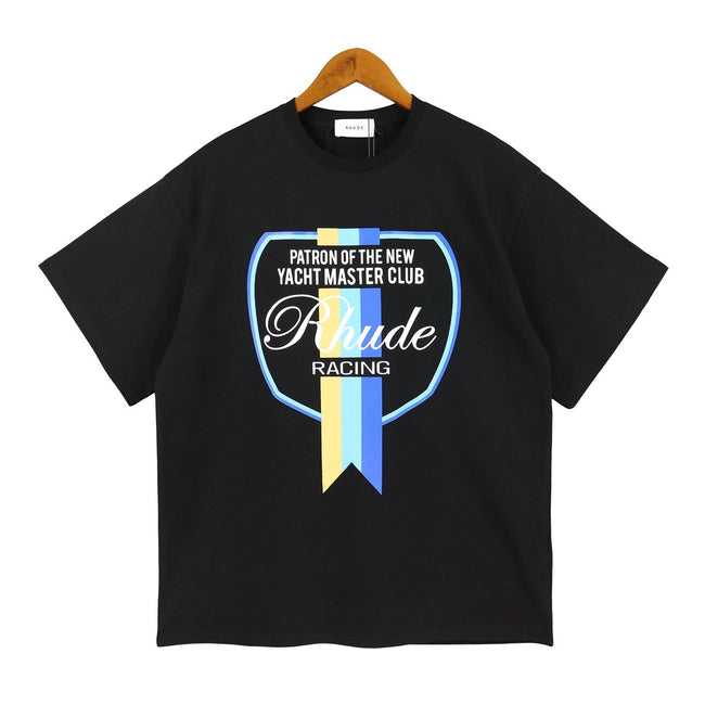 RHUDE Yacht Master Club Racing Graphic T-Shirt – Black Hover Image