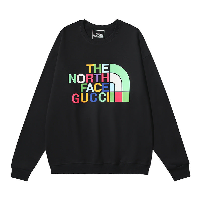 The North Face x Gucci Multicolor Logo Crewneck Sweatshirt – Black