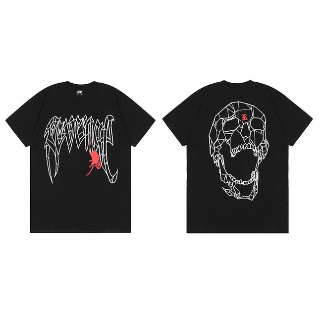 REVENGE Spider Skull Graphic T-Shirt Hover Image