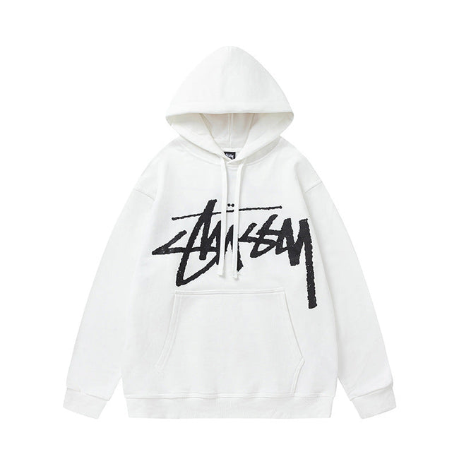 STUSSY Big Logo Pullover Hoodie White Hover Image