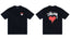 STUSSY Heart Logo Black T-Shirt