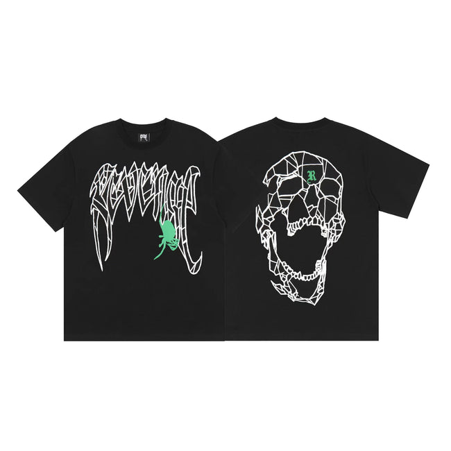 REVENGE Spider Skull Graphic T-Shirt Hover Image