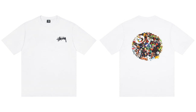 STUSSY Skull Graphic White T-Shirt Hover Image