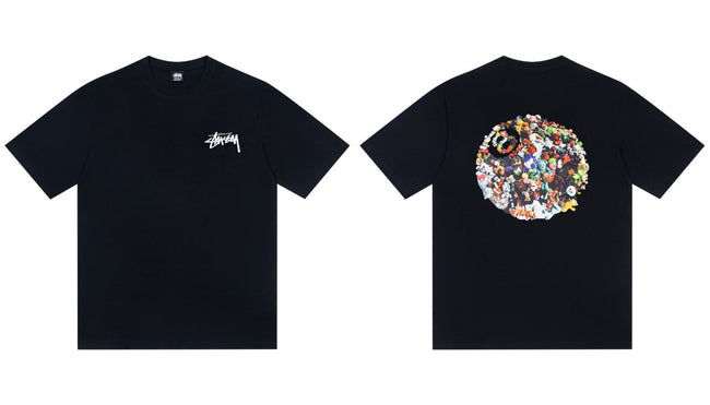 STUSSY Skull Graphic Black T-Shirt Hover Image