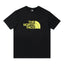 The North Face Neon Yellow Logo Black T-Shirt